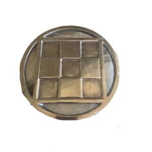 Dansk Terrazzo Aluminum Trivet Square Pattern Silver Tone Metal Kitchen Decor